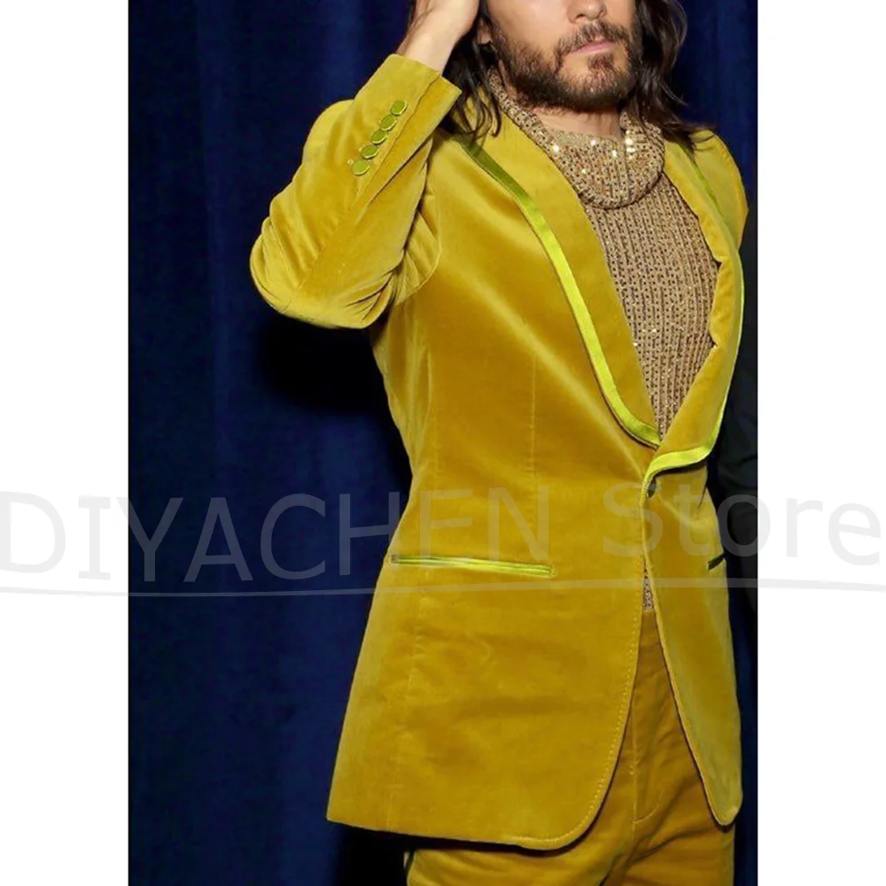 Chic Velvet Men Suits Shawl La - огляд і ціна Men Formal Wear Wedding
