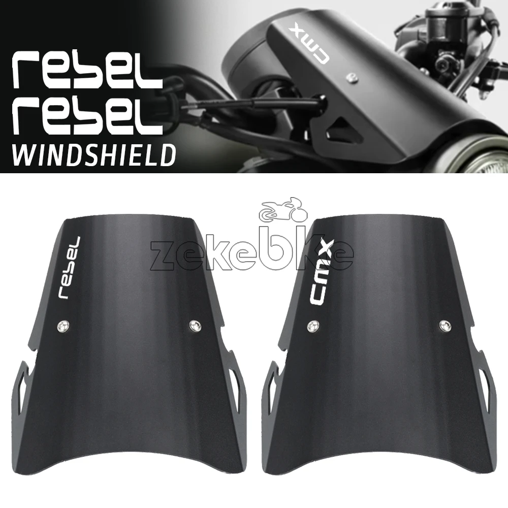 FOR HONDA CMX500 cmx500 REBEL500 2017 - 2021 2022 2023 2024 2025 2026 Windshield Screen Visor Windscreen Fairing Wind Deflector