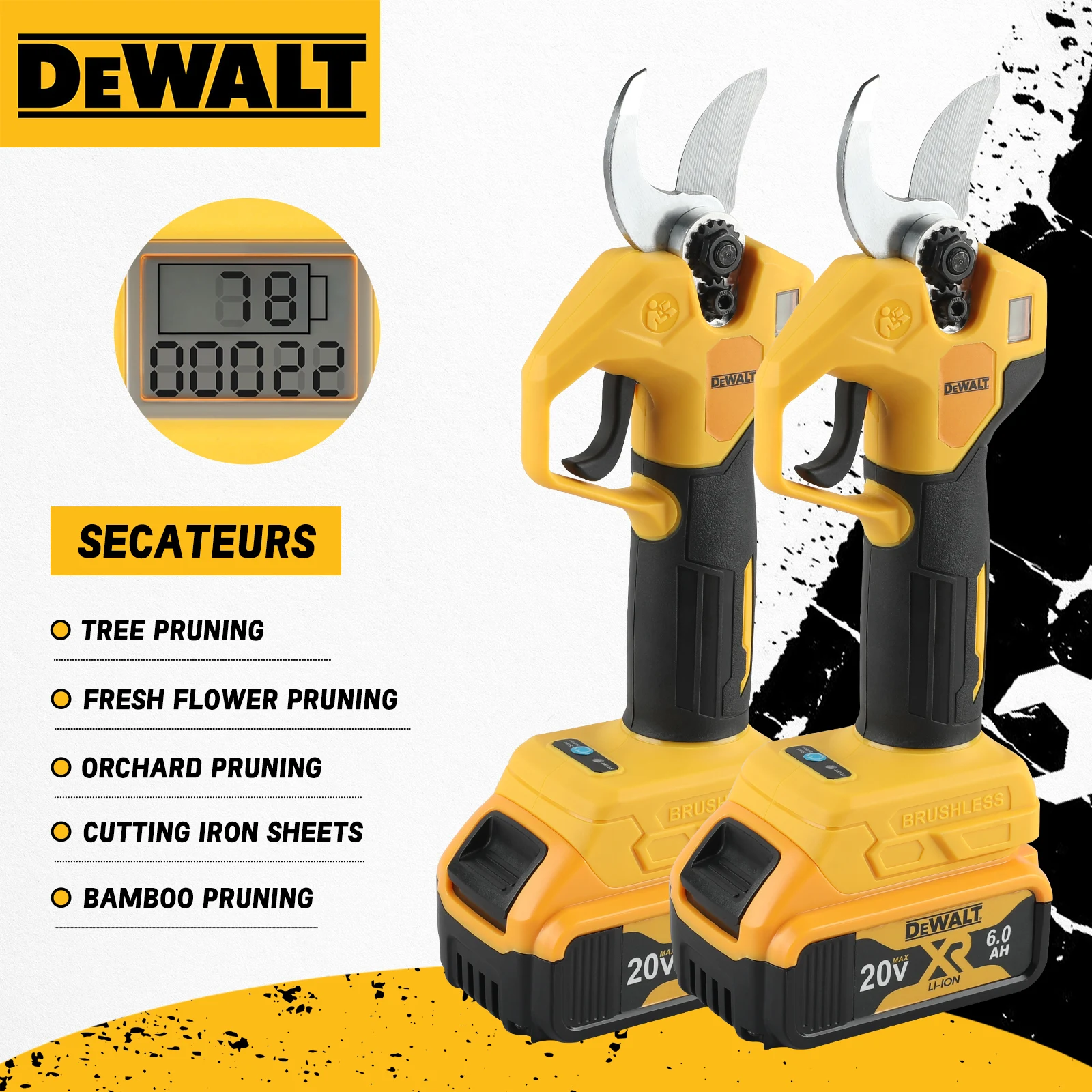 

Dewalt 18V Brushless Cordless Pruning Shears:The Ideal Tool for Effortless and Precise Fruit Tree&Branch Trimming in Your Garden