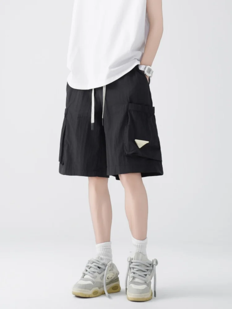 

Ice Silk Men's orts Summer Thin Qui Dry Casual Spor Five-Quarter Length Breathable Lightweight Teen Outdoor Wear