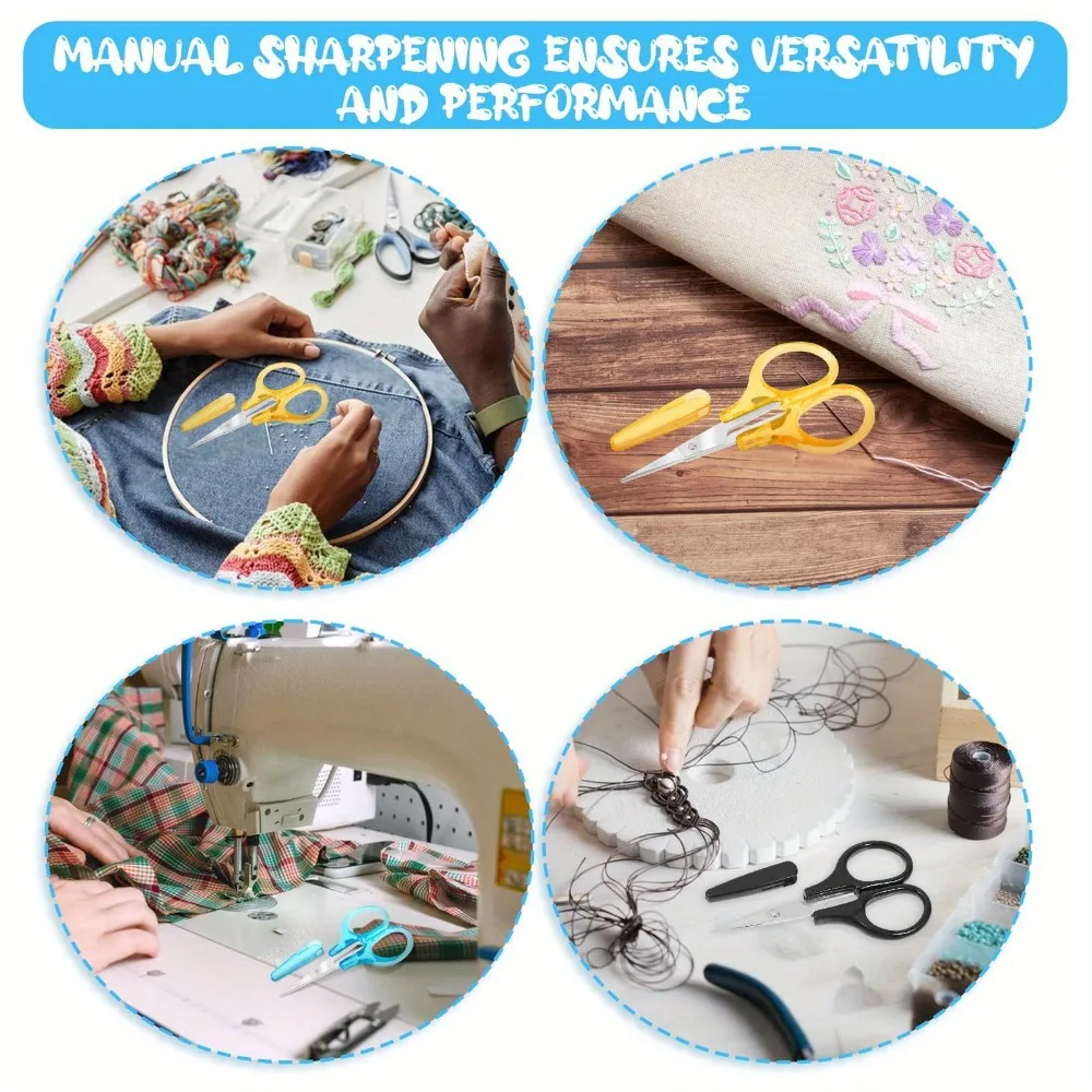 Stainless Steel Small Scissors with Protective Sheath Office Handheld Use Ideal for Handicraft Paper Cutting and Household Use