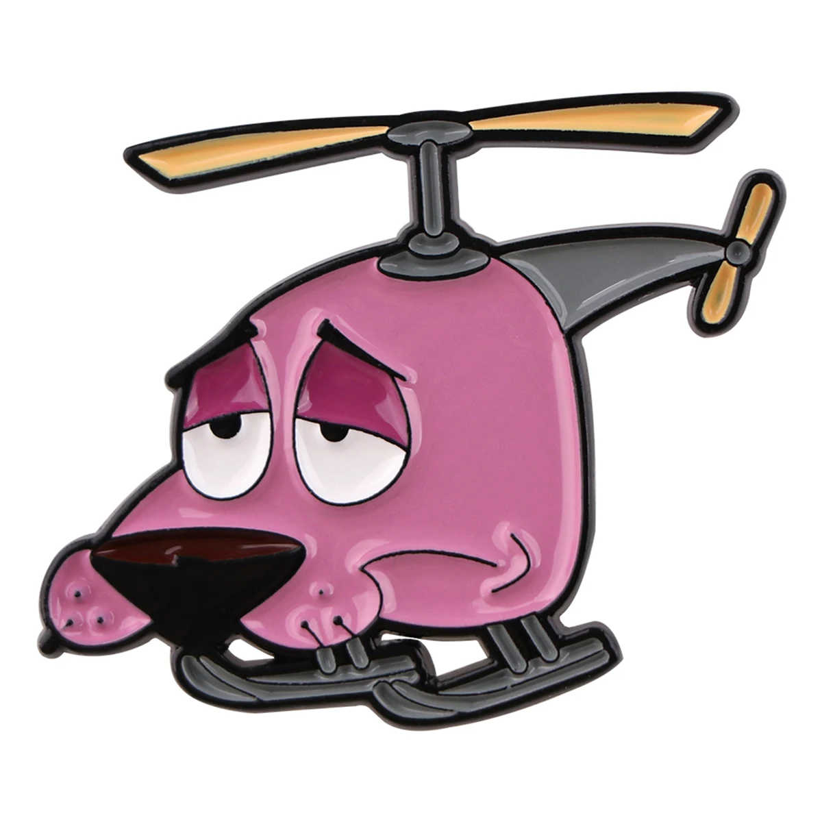 Cartoon Helicopter Dog Brooches for Clothing Cute Enamel Pin Lapel Pins for Backpacks Badges Jewelry Kid's Accessories Gifts