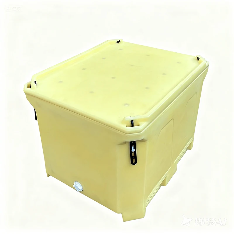 Portable Modern Rotomolded Thermal 300L Insulated Fish Container Commercial Cooler Box Solar Panel Chair LLDPE+PU Food Cans view 6