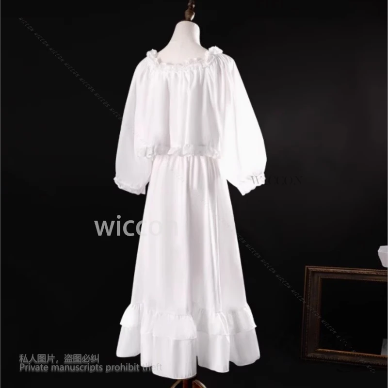 Game Arknight Amiya Irelia Cosplay Costume Lace Bow Princess Dress Nightdress Sleepshirt Role-play Suits Women Summer Halloween