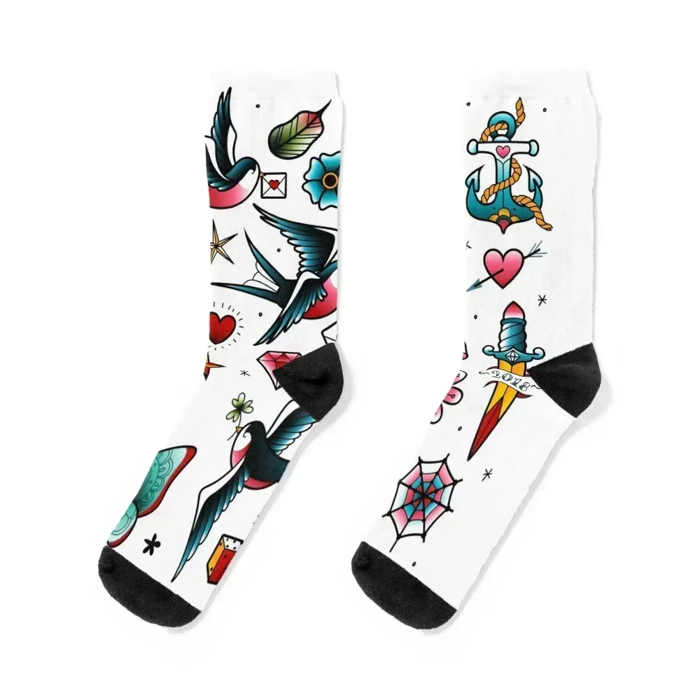 

Traditional tattoo, old school tattoo Socks golf Run tennis Boy Socks Women's