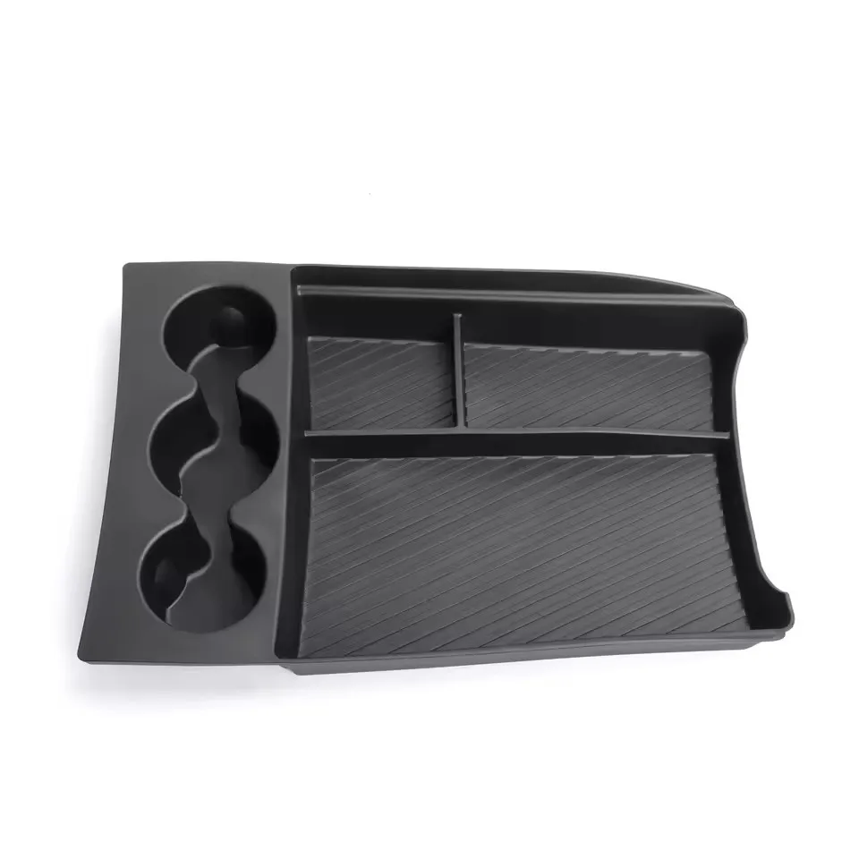 

for RIVIAN R1T Center Console Storage Box TPE Central Lower Layer Organizer Tray Car Interior Accessories