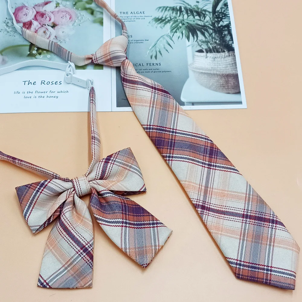 Spot Japanese college style student plaid tie without wearing sailor suit JK uniform tie bow tie men's and women's suit