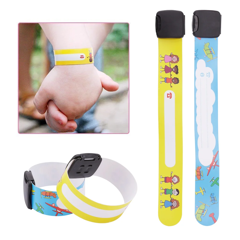 Bracelet Héros Étanche en PVC pour Enfant, Accessoire Anti-Perte, Sécurité en Plein Air, Dessin Animé, Écriture Manuscrite, pour Garçon Gi, 12 Pièces