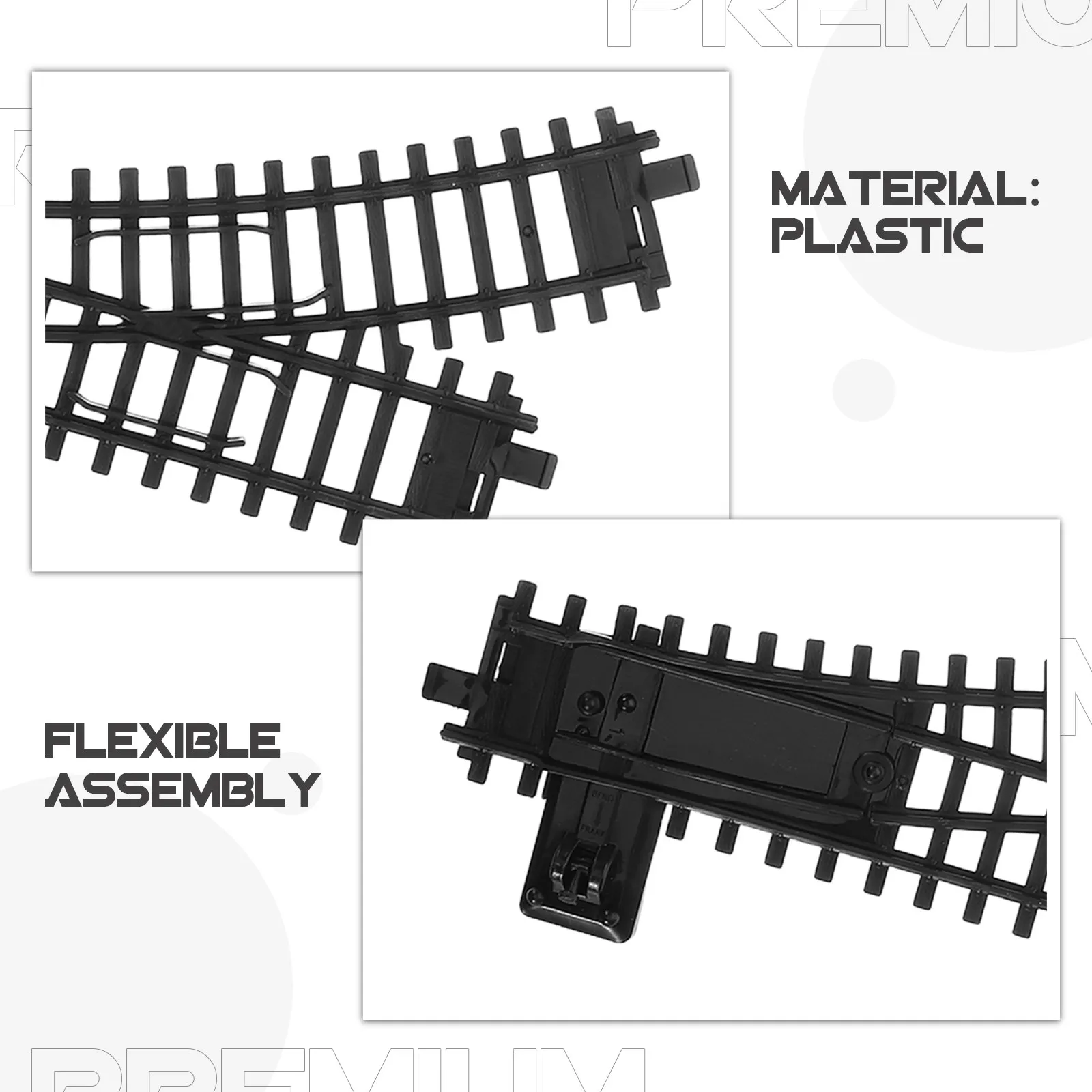 2Pcs Train Track Accessories for Kids Flexible Assembly Enhance Creativity Hand Eye Coordination Playtime Extension Replacement