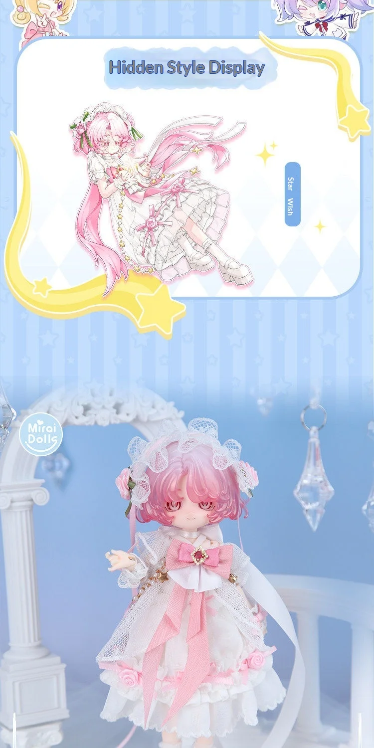 Original MIRAIDOLLS Escaping Heart Star Wish Girl Blind Box 1/8 BJD Gelenkpuppe zum Ankleiden, Sammlerstück, anpassbar – Detail 5