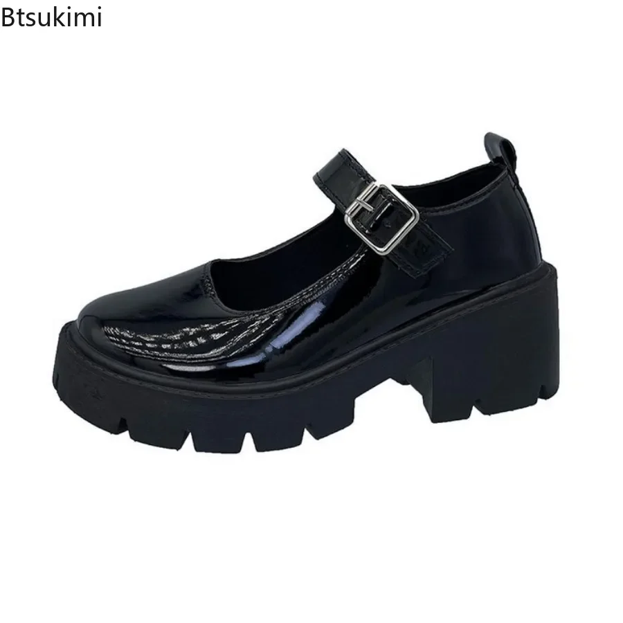 New Japanese Style Women's Thick Soled JK Uniform Shoes Lolita Platform Small Leather Shoes Ladies Fashion Versatile Retro Pumps