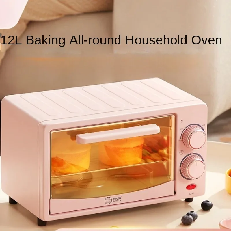 12L Mini Electric Oven, Compact Baking Oven for Home Use, SpaceSaving Toaster, Quick Heat Oven, Countertop Baking Appliance,