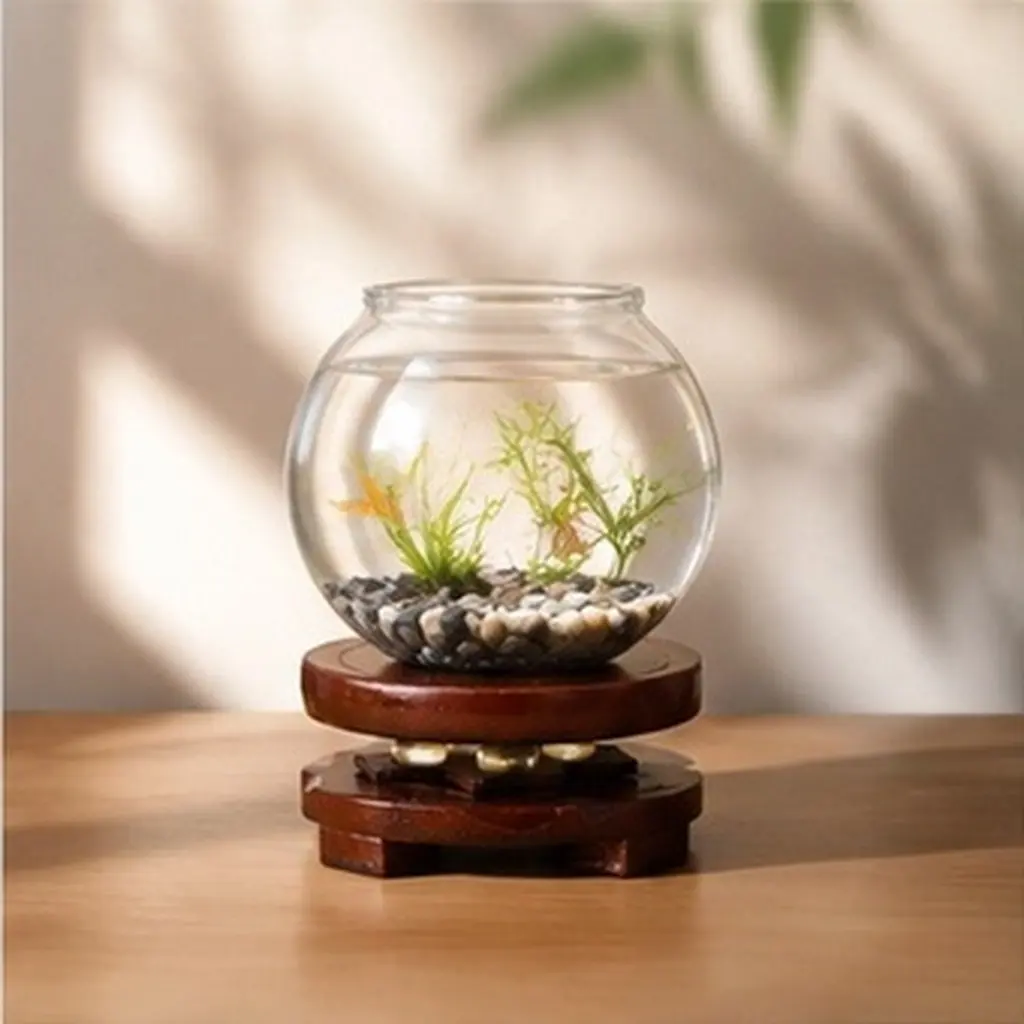 Handcrafted Rotating Wood Display Stand for Mini Plant Pots Bonsai Statues Home Ornament Holder Desktop Living Room
