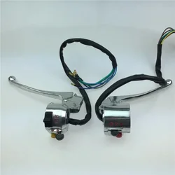 1 çift Jialing 70 JH70 DAX 70 Anahtarı Zürafa Jincheng Motosiklet Etrafında 70 Koltuk Siyah/Gümüş El Freni Kolu Boynuzları