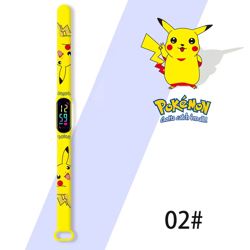 Cartoon Anime Pokemon Children Watches Toys Kawaii Pikachu Sports Electronic Waterproof LED Watch Wristband Kids Birthday Gift