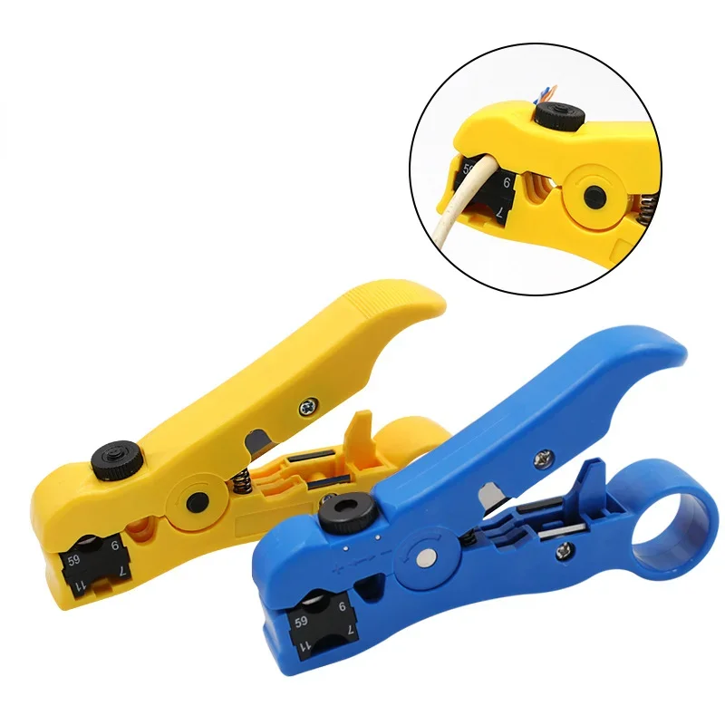 

Automatic Stripping Pliers Universal Coaxial Cable Wire Stripper Crimping Tools With Hexagon Wrench