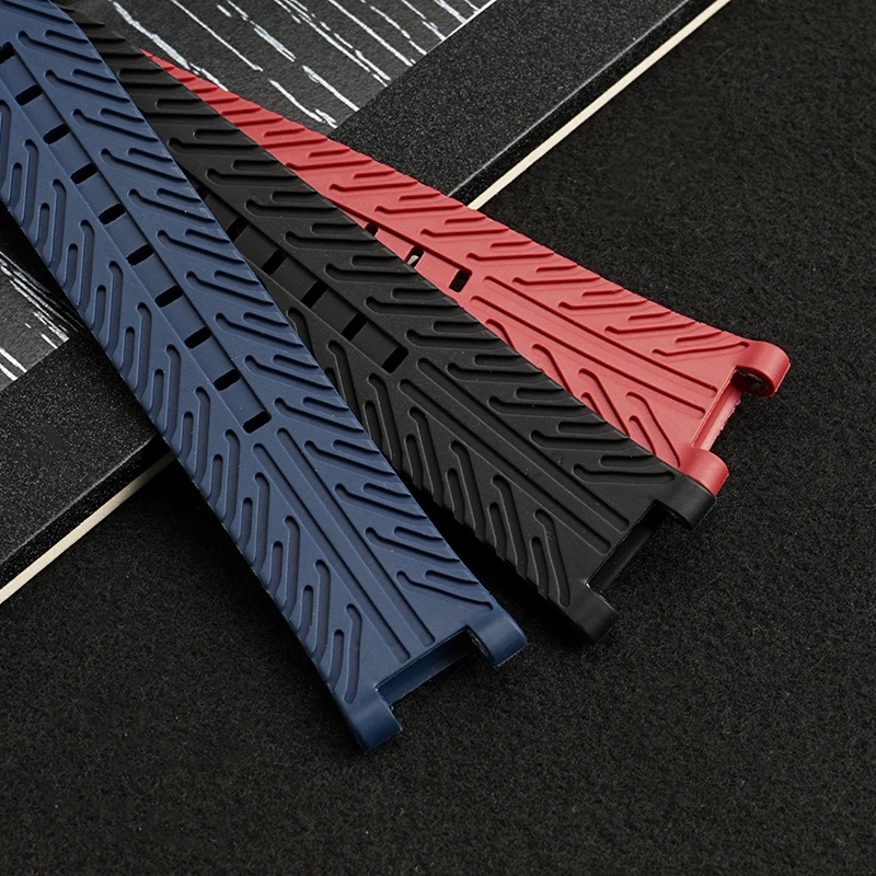 24 مللي متر حزام مطاطي لتيسو 1853 T-Race T141.417A T141.427 سيليكون الرياضة حزام الساعات T141 الرجال الشق حزام ساعة مقاوم للماء