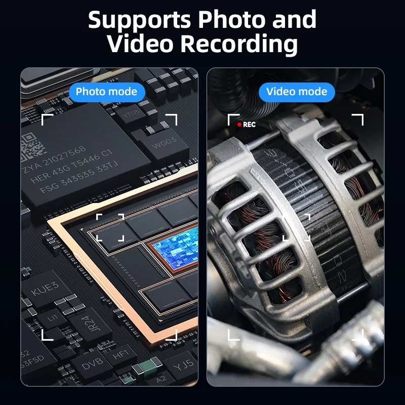 كاميرا KERUI مقاومة للماء للمنظار الصناعي مع مقبض شاشة مزدوجة 5 بوصة IPS عدسة مزدوجة كاميرا صغيرة Borescope لإصلاح السيارات #6
