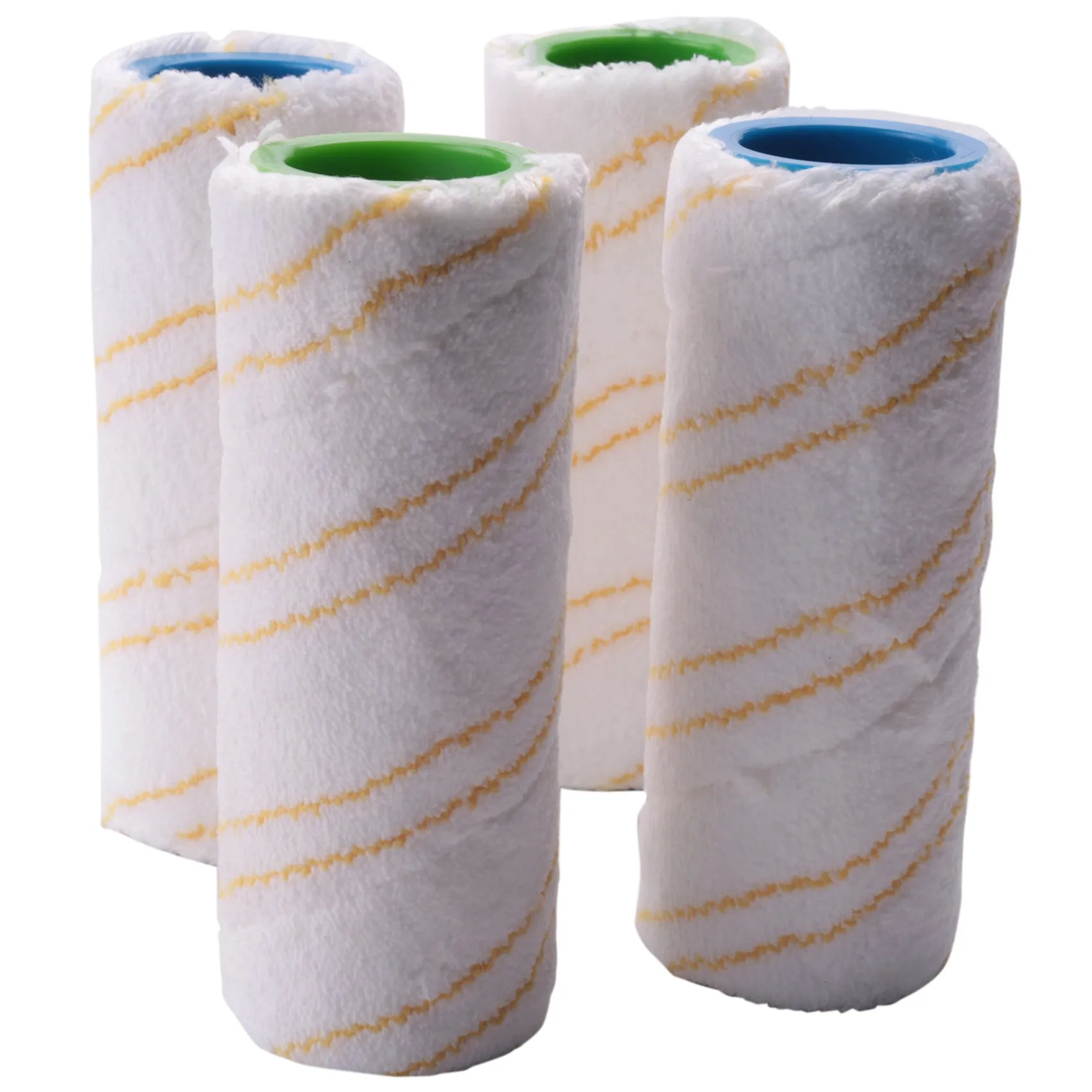 مجموعة بكرات A09G-4 قطع لبكرات بديلة لمنظف الأرضيات الكهربائية Karcher FC5 FC7 FC3 FC3D 2.055-006.0 أصفر