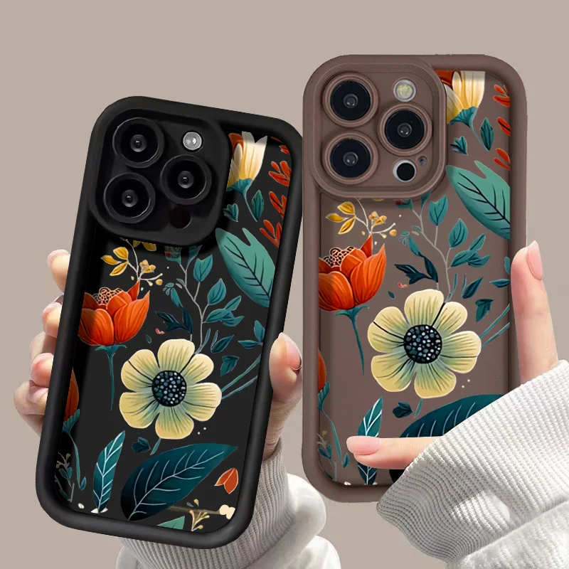 Flower Liquid Silicone Case For Infinix Hot 9 10 11 Play 8 Lite Note 40 Pro 30 Play 4G 30i 30 20 4G X669 X6831 X655 X656 Cover