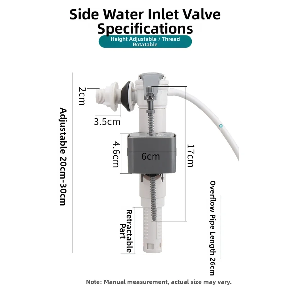 Toilet Tank Repair 1 2 Inch Inlet Valve Precise Water Level Control Toilet Valve Rotary Fill Kit 180-degree Rotation