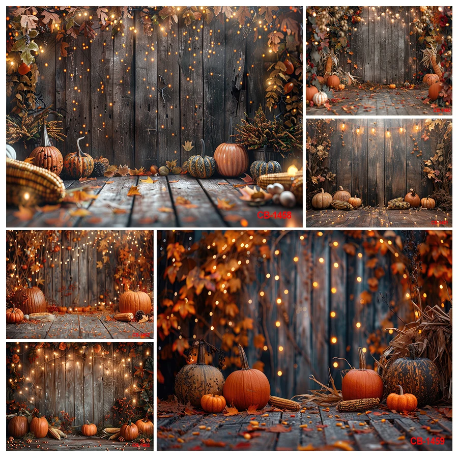 

Halloween Background Halloween Themed Pumpkin Lantern Photography Backdrop Rustic Wood Background Spider Web Horror Nightmare