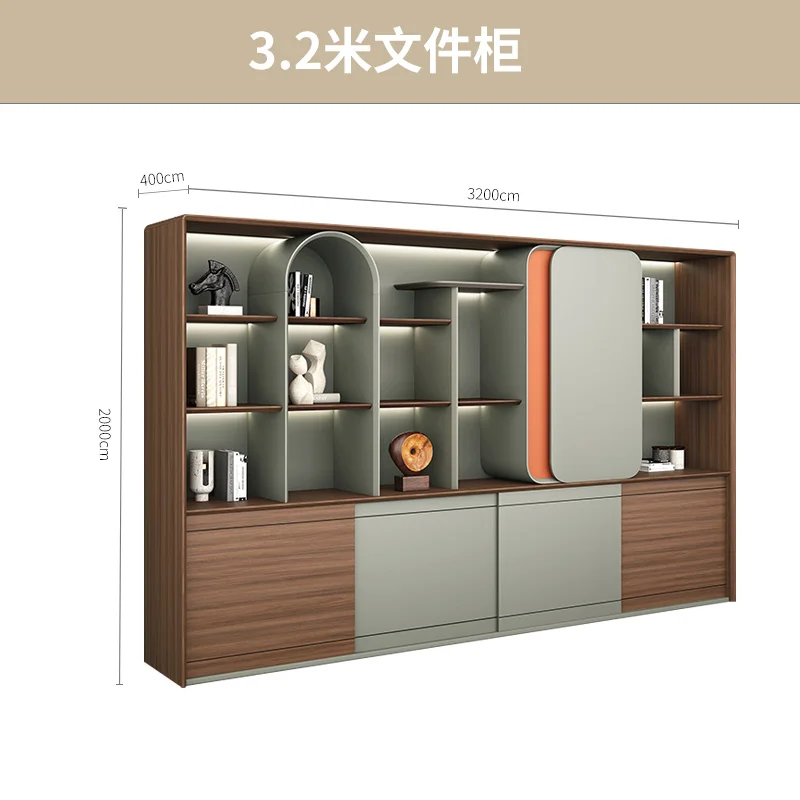 

Office background cabinet boss office document locker study display floor modern simple wall cabinet