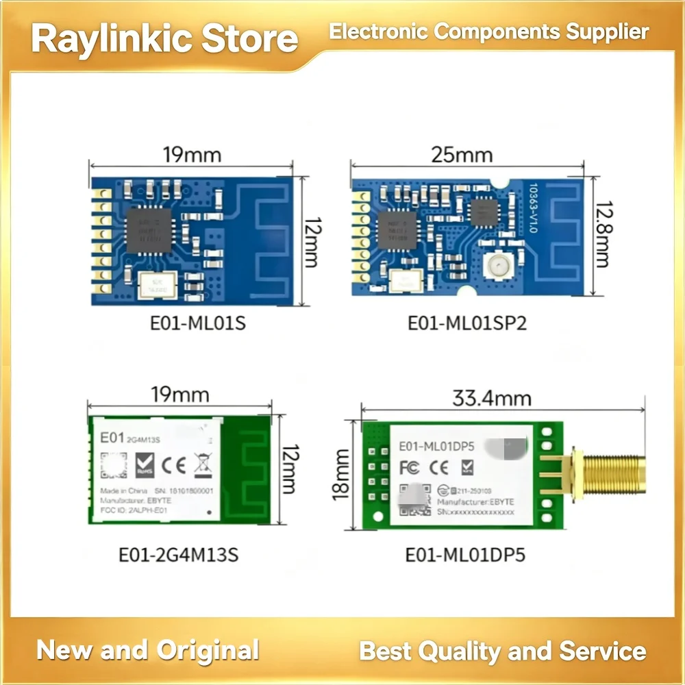 nRF24L01 2.4GHz Wireless Module EBYTE E01 SPI Interface SMA-K Antenna Transceiver with PA LNA 20dBm for DIY Projects
