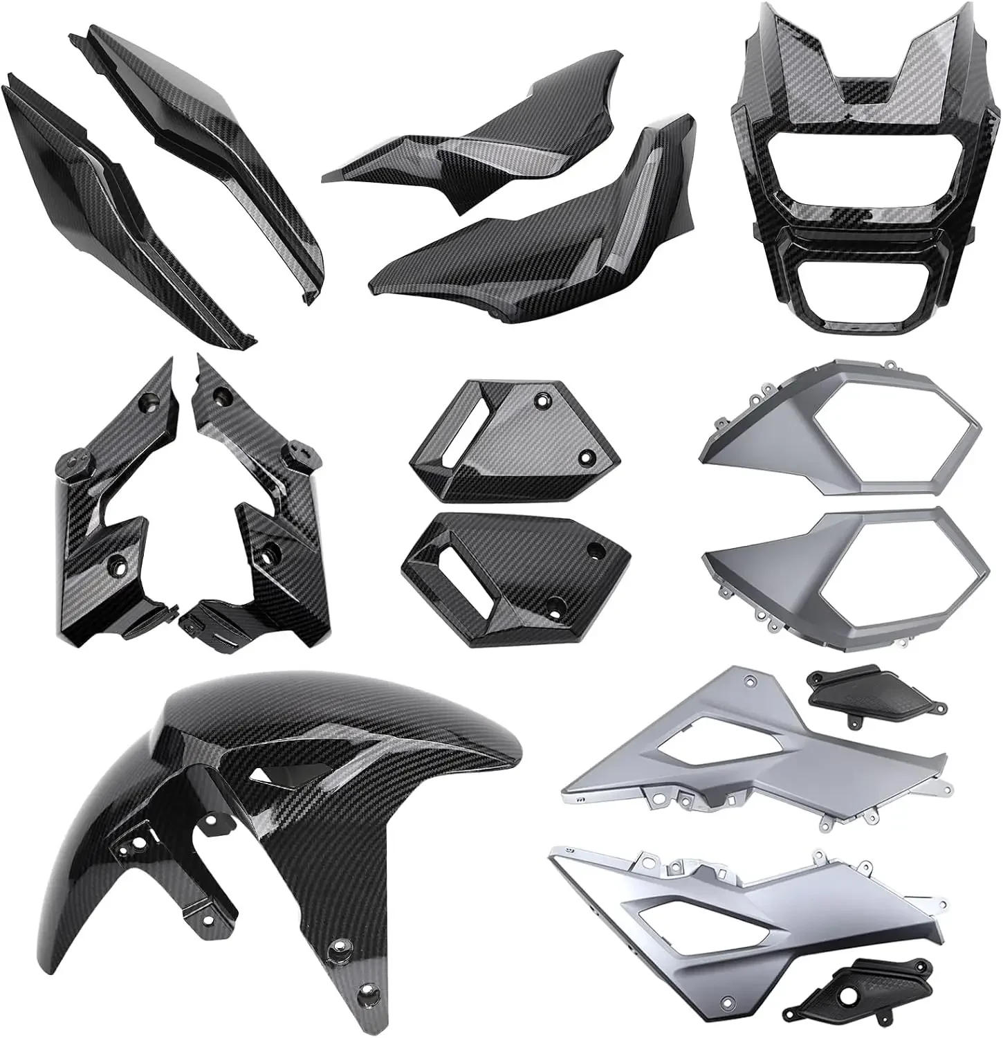 Motorcycle Carbon Fibre Fairing Kit in ABS Material Compatible with Honda Grom Msx 125 SF 2017-2020