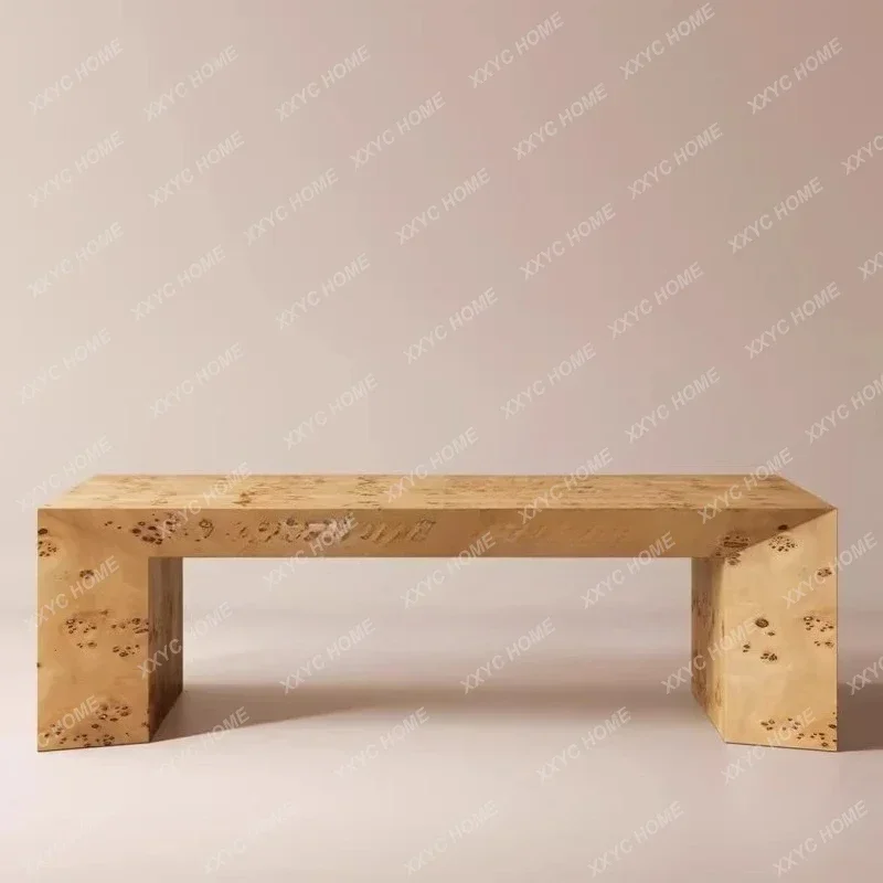 Solid wood rectangular coffee table creative simple balcony coffee table