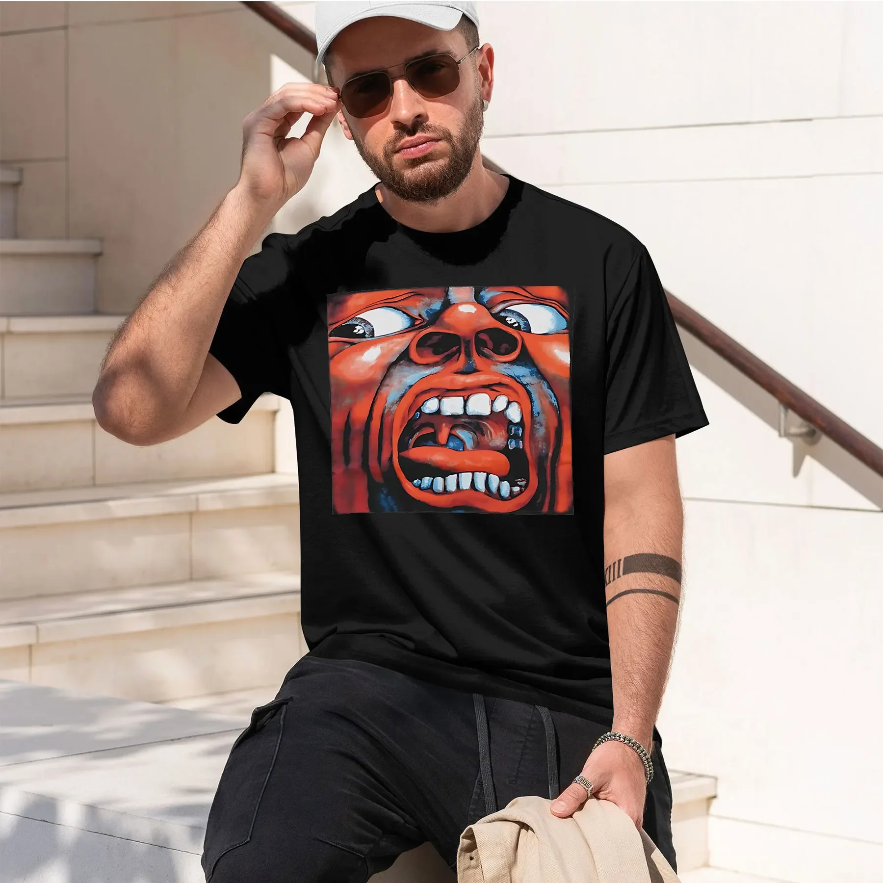 Camiseta King Crimson In the Court of the Crimson King 2026, nueva moda, superventas, con estampado retro, divertida, con cuello redondo