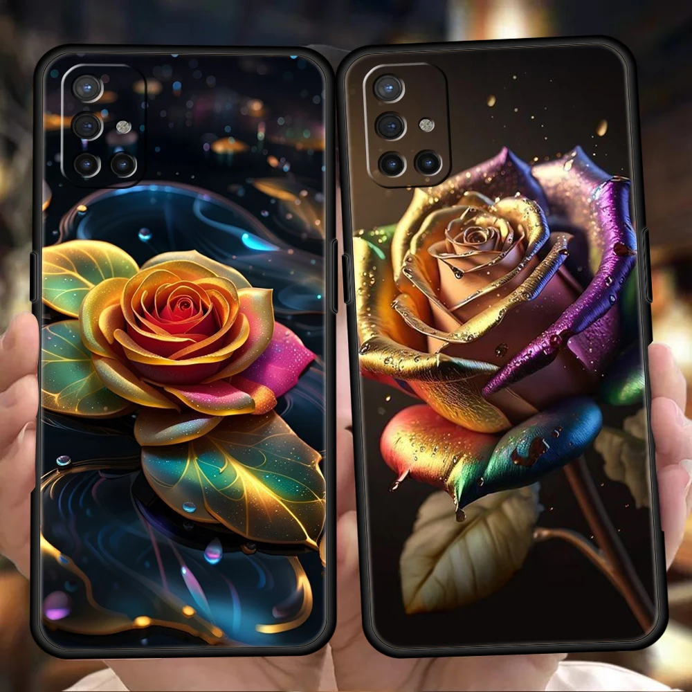 Cartoon Rose Phone Case for Oneplus 11 10T Nord N100 N10 10 7 8 9 9R 7T 8T N200 CE 2 9RT Pro 5G Silicone Cover Shell Capas Bags