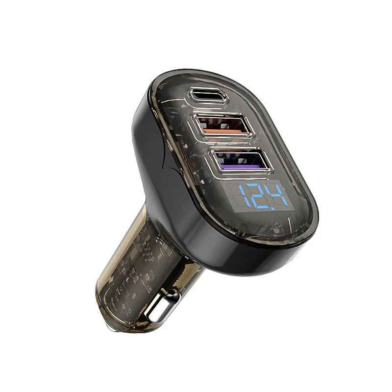 شاحن سيارة فائق السرعة ، شاحن فلاش للسجائر الإلكترونية ، محول سيارة ، USB مزدوج ، منفذ شحن سريع Tpye C ، من من من W