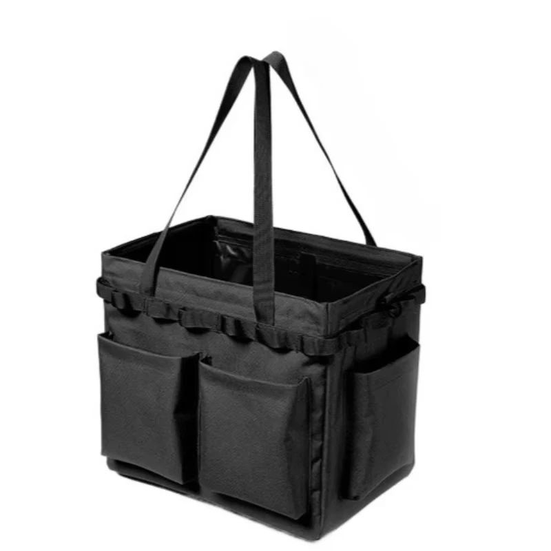 

В наличии высококачественные черные большие сумки для хранения из ткани Оксфорд для походов на открытом воздухе с крышкой для сумки, кран для стола