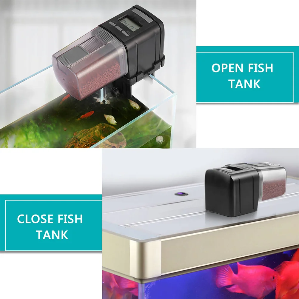 

1Pcs Automatic Fish Feeder Electric Auto Food Dispenser for Aquarium Tank Adjustable Timer LCD Screen Fish Feeding Device