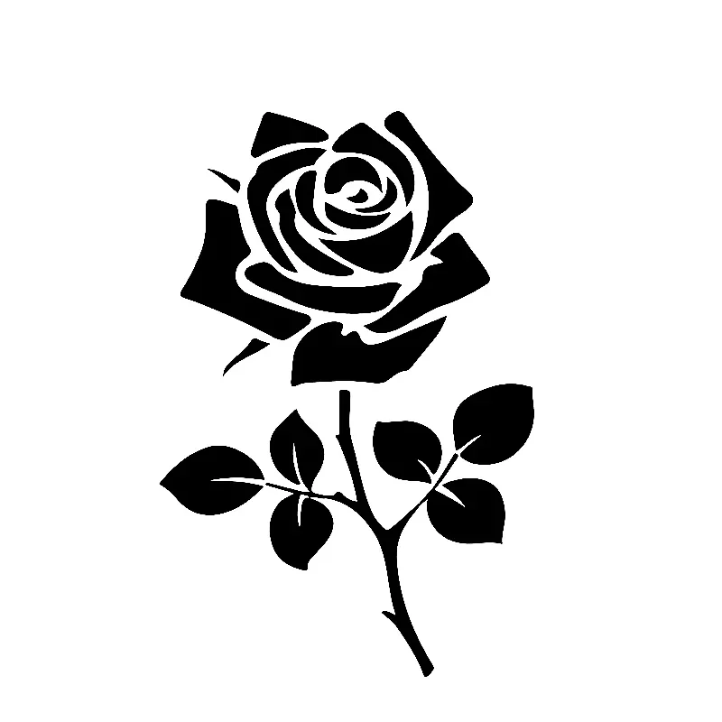 Fashion Rose Sticker for Car Window Rear Windshield Bumper Decoration External Accessories Couple Gift Waterproof Vinyl Decals