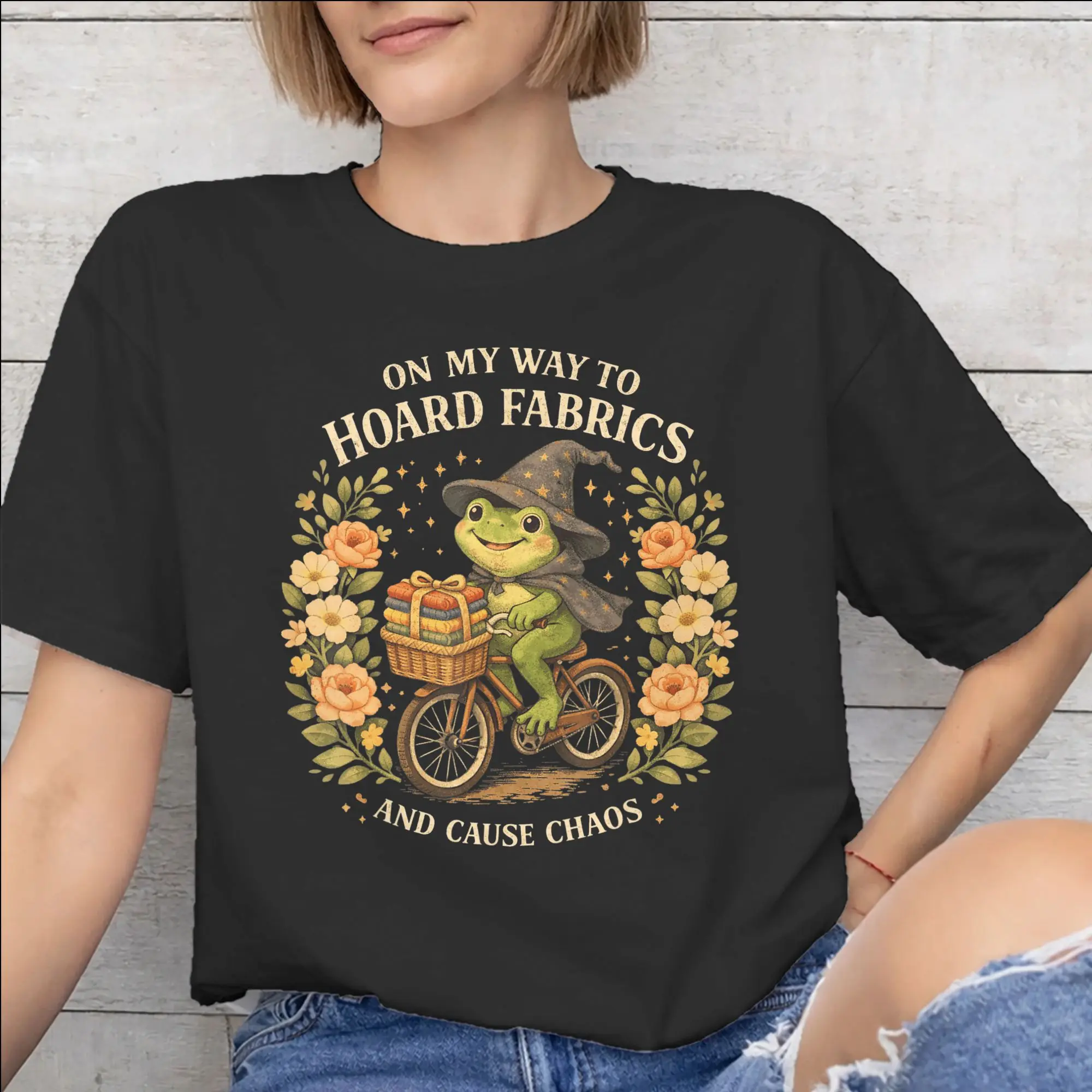 Men Women On My Way to Hoard Fabrics and Cause Chaos Shirt 100% Cotton Graphic Printing Tee Shirts  Top Clothing