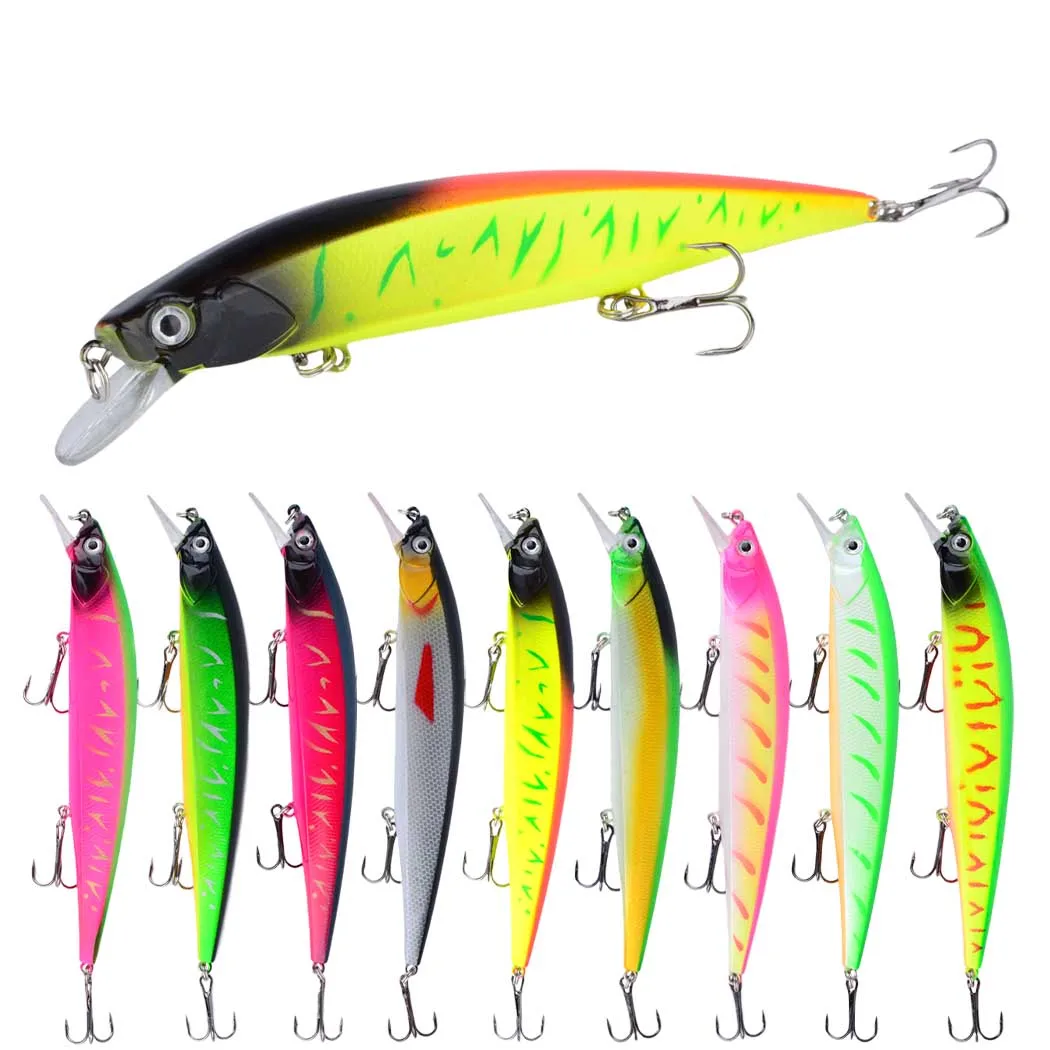 1pc 14cm/20g Plastic Simulation Lure, Minnow Hard Bait  Treb