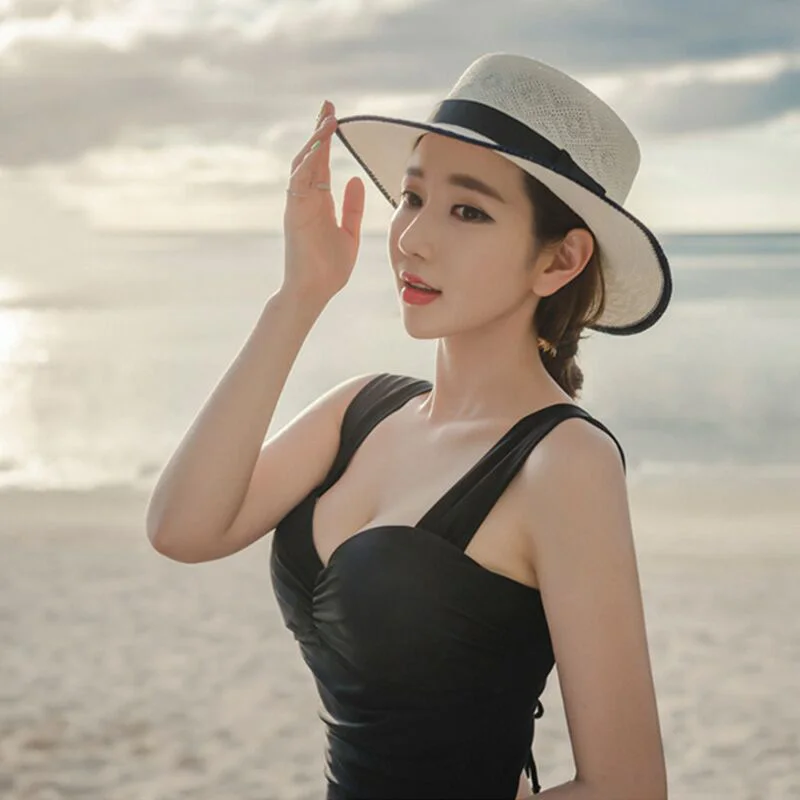 New Sexy Korean New Style Short-Sleeved Triangle Piece V-Neck Drawstring Sexy Thin Breasts Gathered Female Spring Swimsuit