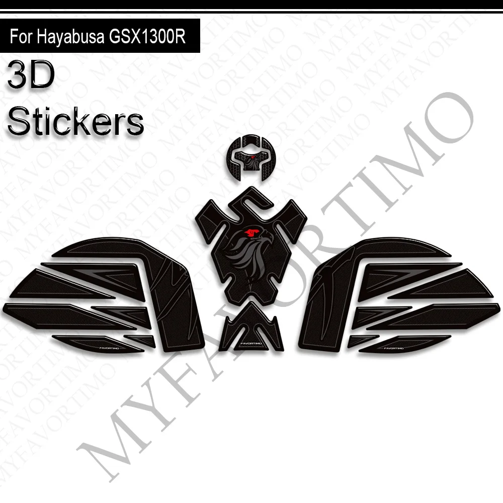 For Suzuki Hayabusa GSX1300R GSXR 1300 GSX 1300R Motorcycle Fuel Oil Tank Pad Protection Stickers Decals Kit 2022 2023 2024 2025