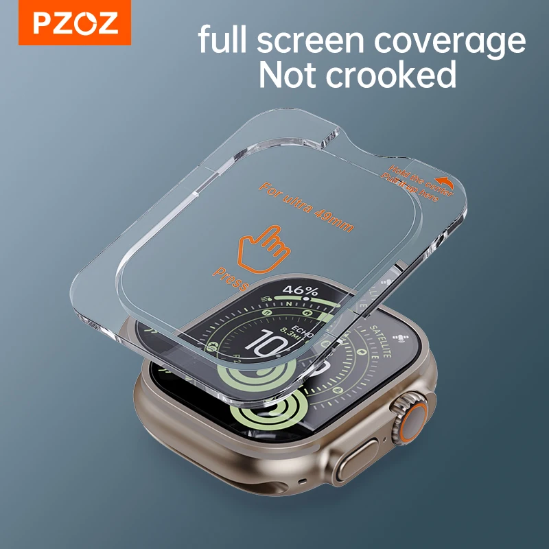 PZOZ 2ps screen protector For Apple Watch ultra 1 2 3 Tempered Glass Film For iWatch Series screen protectors film 49mm