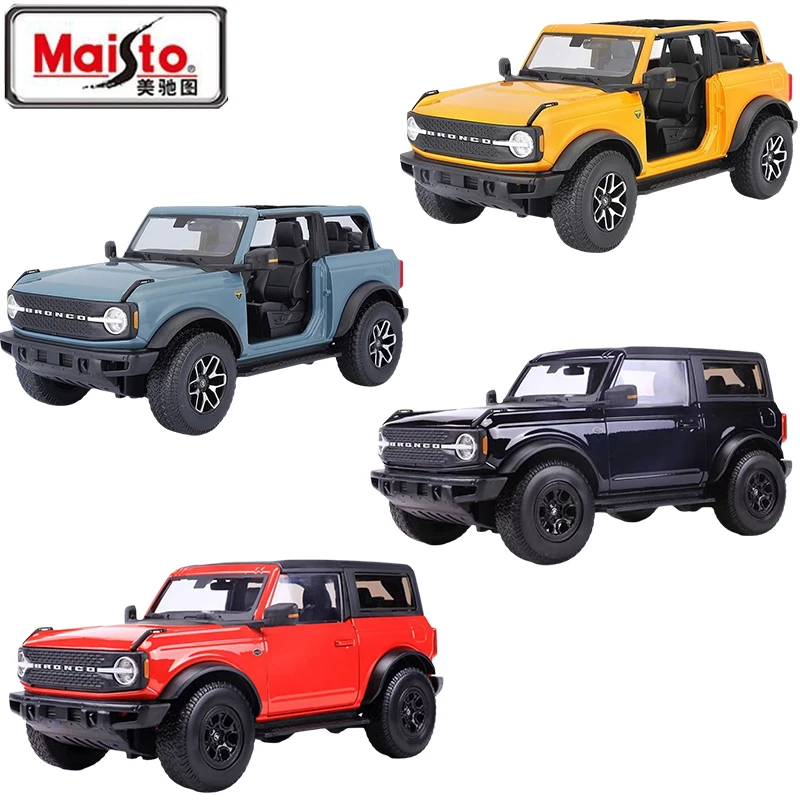 Maisto Original Genuine 1/18 2021 Ford Bronco Badlands (No Door) Wildtrak (2 Door) Simulation Alloy Off-Road Vehicle Model Toys