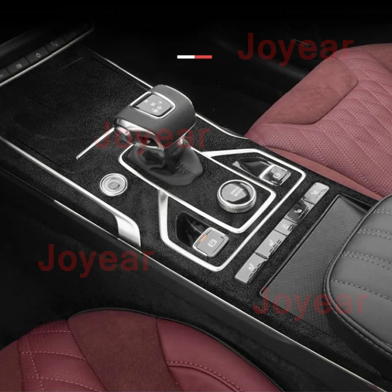 For Hongqi HS5 2019-2023 Car Central Console Frame Wear-resistance Suede Trim Gear Lift Door Panel Cover Interior Accessories