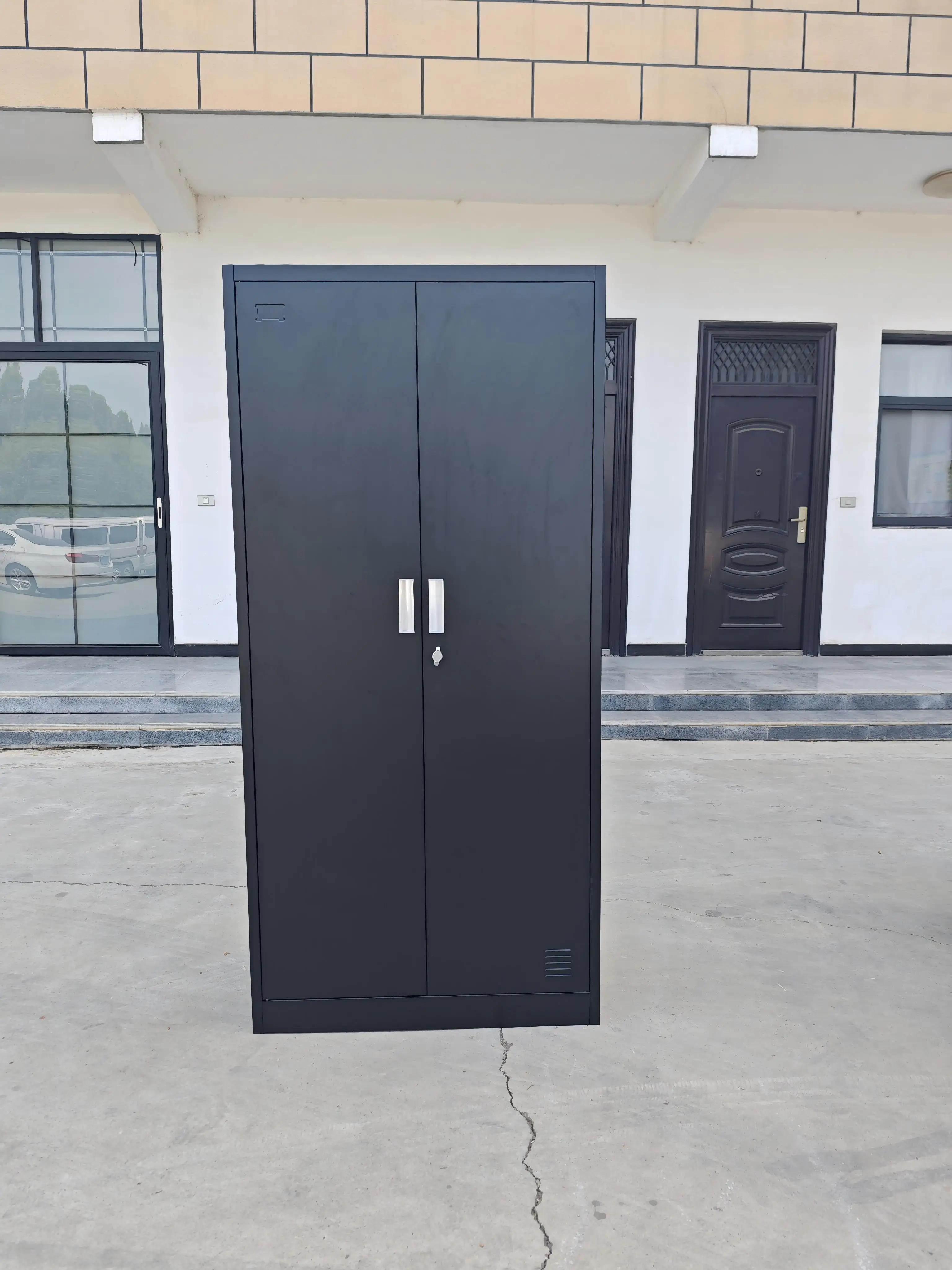 2 Door Black Steel Filing Cabinet School Storage Cabinet with Adjustable Shelf Office Storage Cupboards Office Furniture