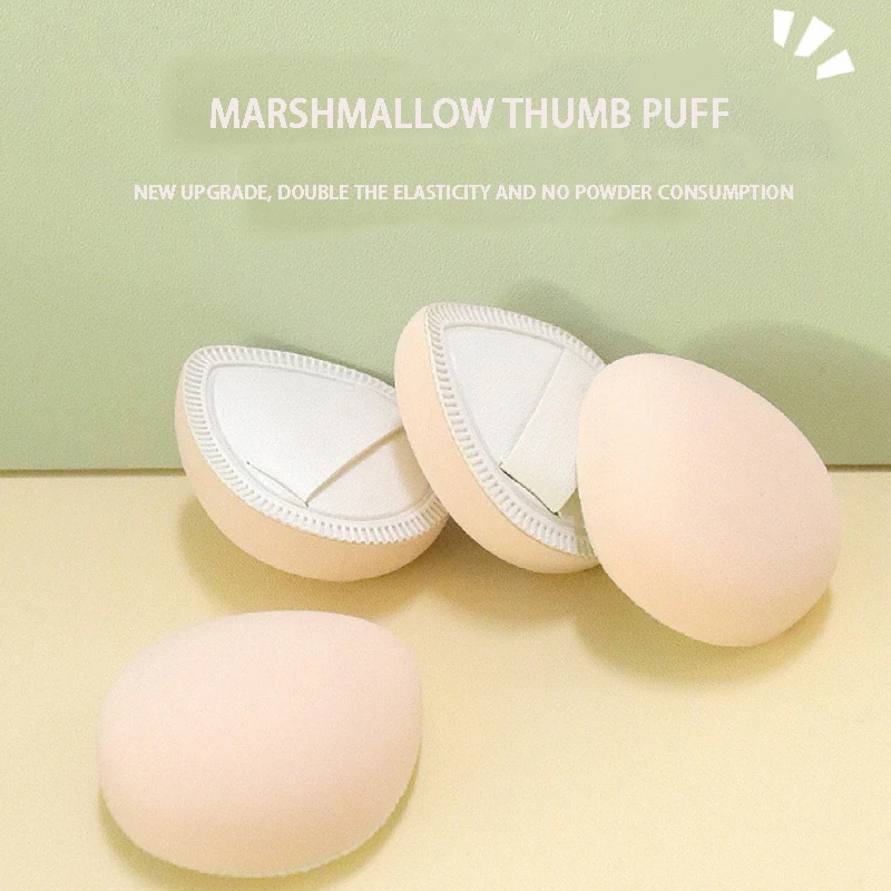 3 pezzi di soffio di polvere per dita a forma di lacrima, strumenti per correttore, fondotinta liquido, fard, strumenti per soffio di polvere