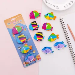 Food Eraser Creative Cartoon Small Fish Eraser Children's Gift Eraser Set of 4 Sets of Student Supplies To Erase Handwriting