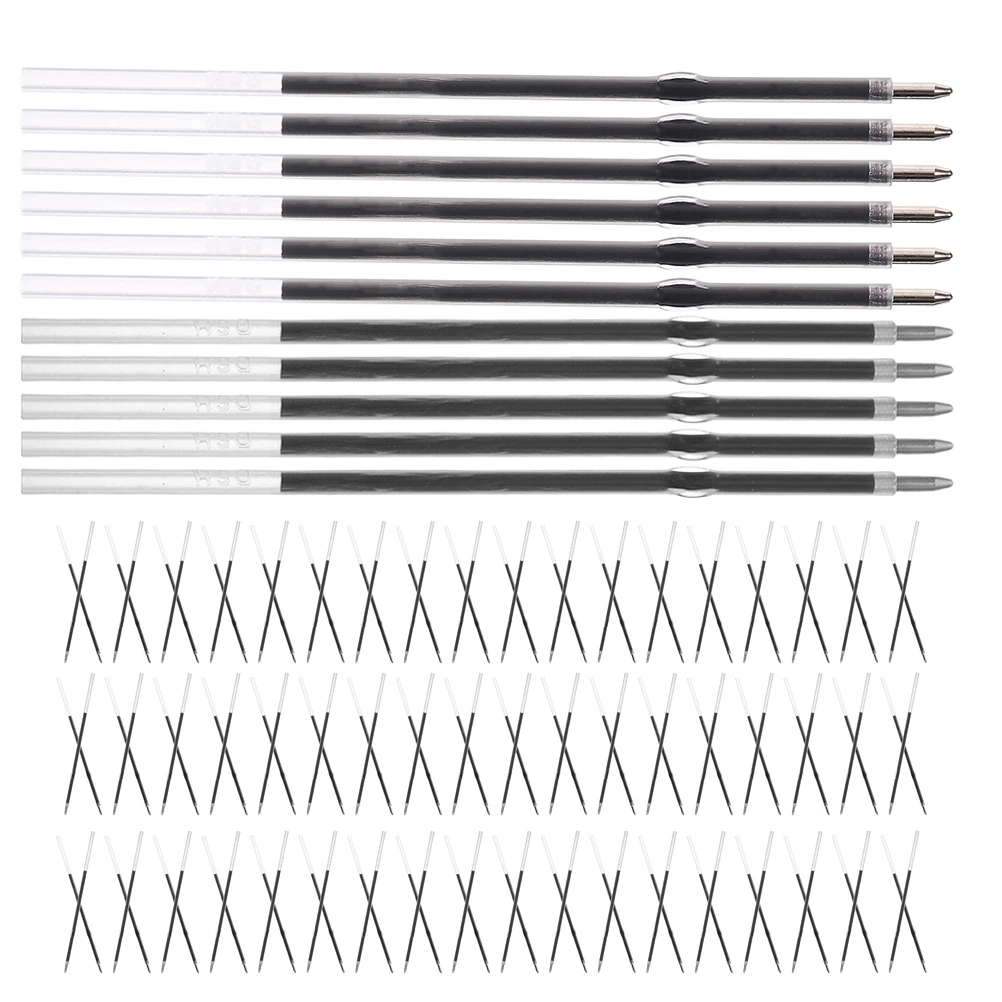 

200Pcs Ballpoint Pen Refills Black Blue Ink 0.7mm Medium Point Smooth Replaceable Office Supplies Mini Pen Refills