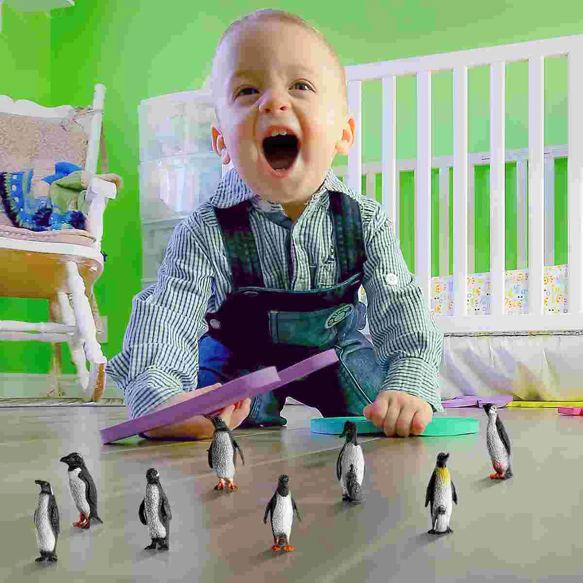 Penguin Model Toy for Preschool Kids Kit Toys Toddler Figure Mini Desktop Statue