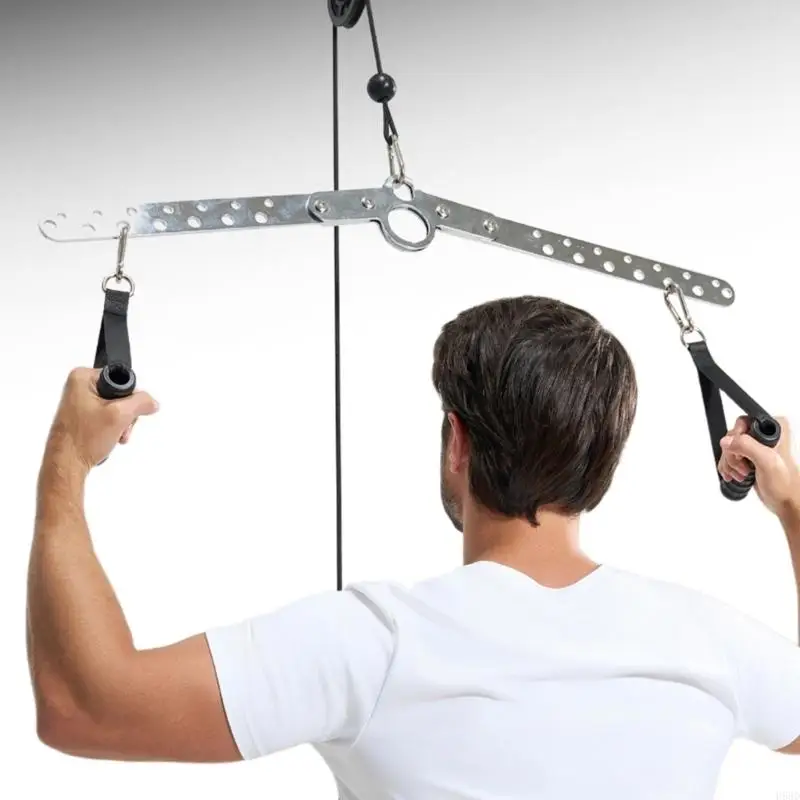 Regulable High Pull Down Bar with Ergonomic Grip Heavy Type Steel Fitness Bar for Back and Arm Workouts