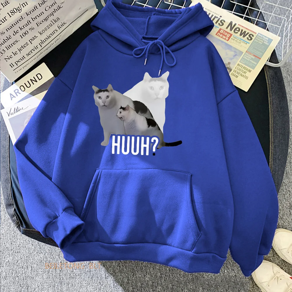 Meme Cats-Sudadera con capucha de manga larga para hombre y mujer, suéter informal de alta calidad con forro polar suave, estampado gráfico Funko